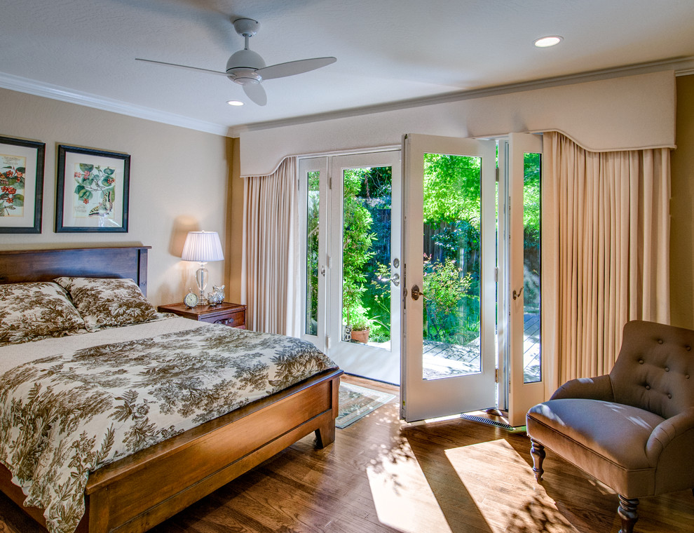 Cornice and Drapery for French Door Bedroom San Francisco by