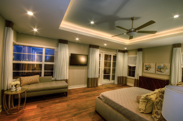 Cortona Master Suite Contemporary Bedroom Austin By Cornerstone Architects Houzz Cortona Master Suite Contemporary, Tray Ceiling Lighting Ideas