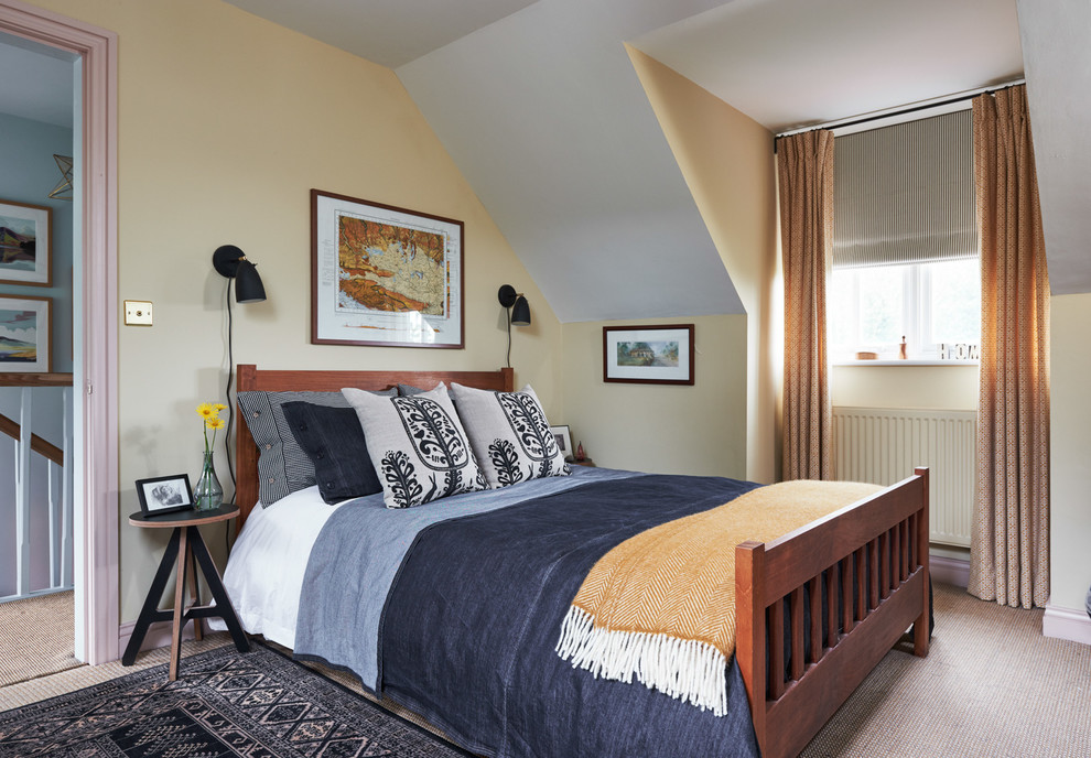 Imagen de dormitorio principal de estilo de casa de campo de tamaño medio