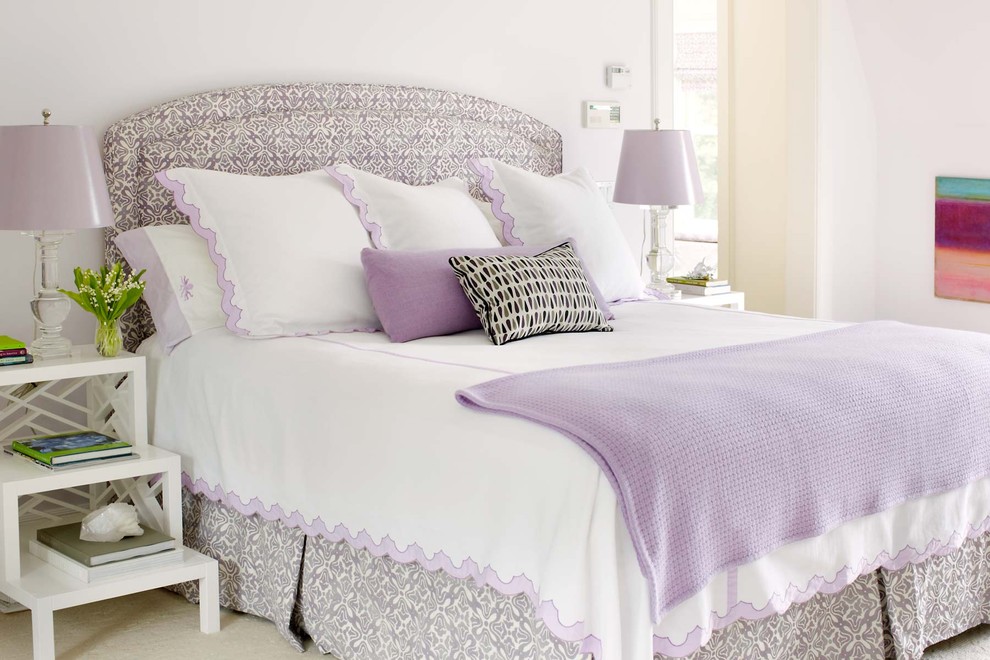 Bedroom - traditional bedroom idea in New York with white walls