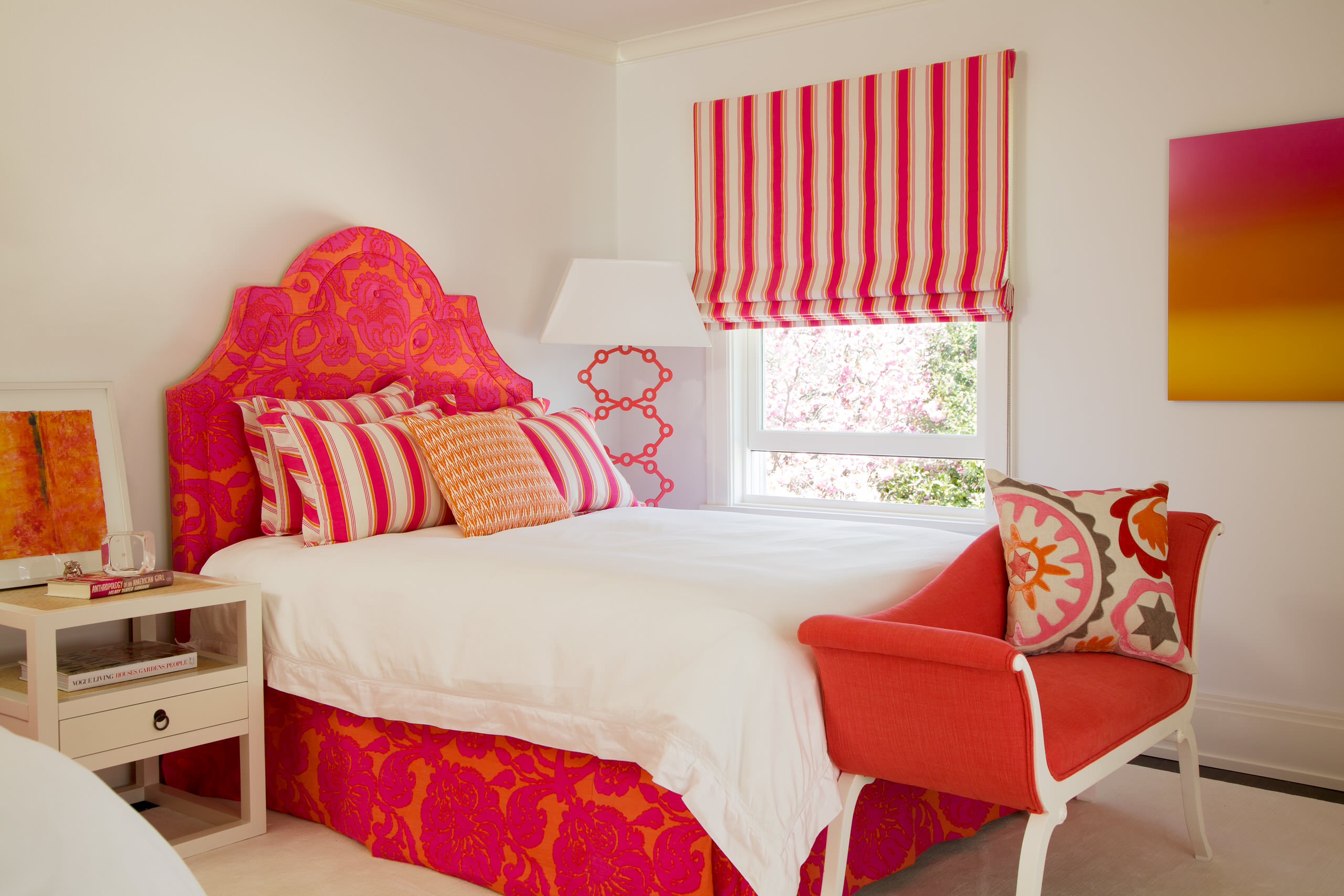 Pink Orange Bedroom Houzz