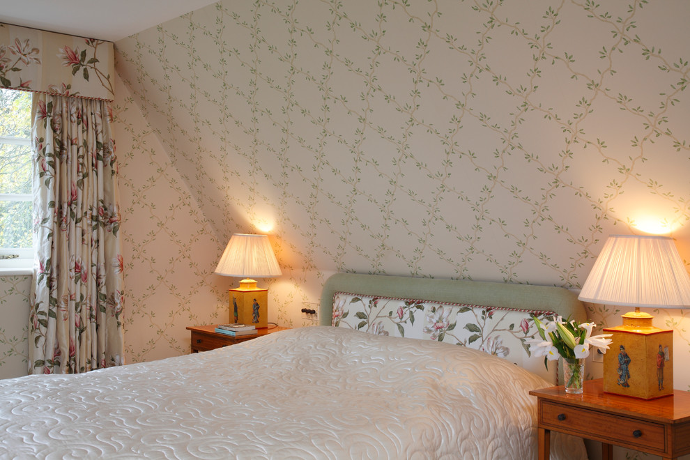 This is an example of a farmhouse bedroom in Hampshire.