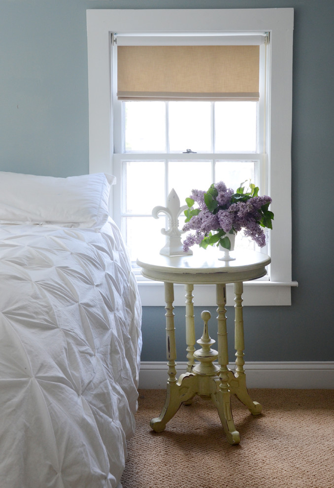 This is an example of a coastal bedroom in Boston.