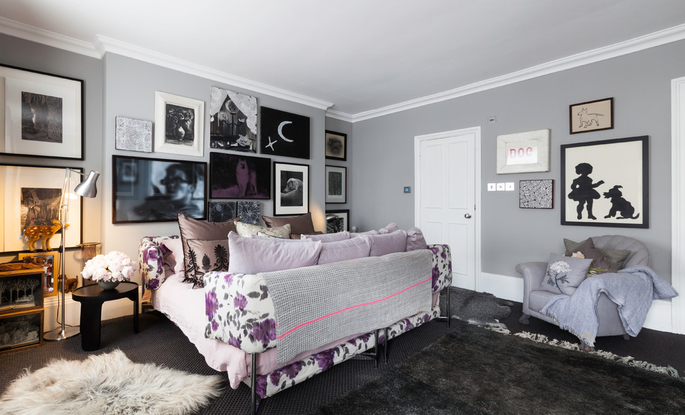 Inspiration for an eclectic bedroom remodel in London