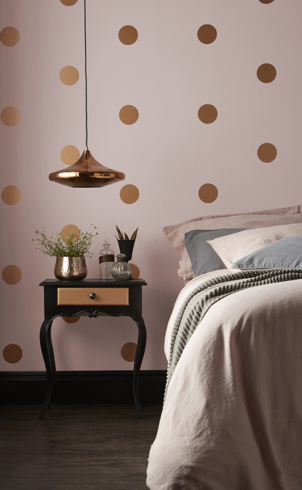 Idéer för funkis sovrum, med rosa väggar