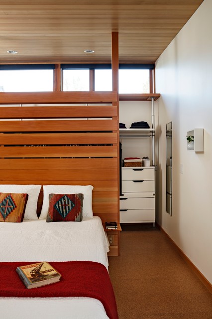 Ogawa Fisher Architects Houzz, Closet Behind Bed Headboard