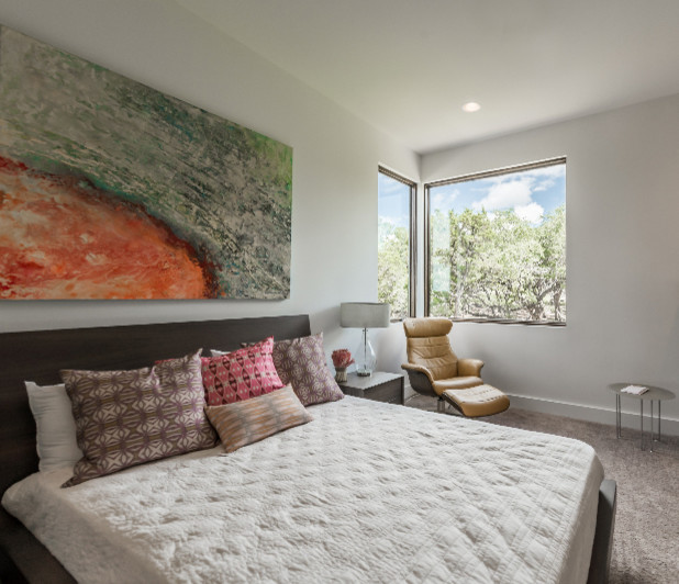 Custom Home / The Reserve at Lake Travis Trendy Soveværelse