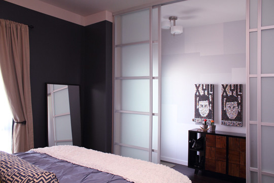 Custom Interior Glass Room Dividers Contemporary Bedroom New York