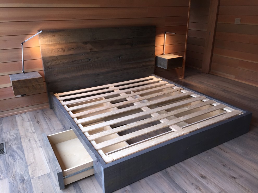 Custom Low Profile Storage Bed With, Low Floating Bed Frame