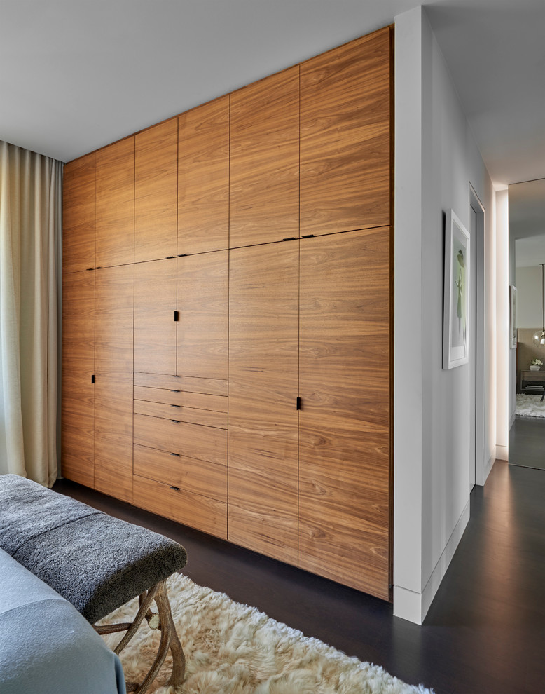 Custom Walnut Wardrobe- Closed Position - Contemporary - Bedroom ...