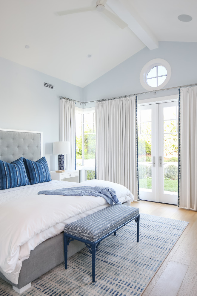 This is an example of a coastal bedroom in Orange County.