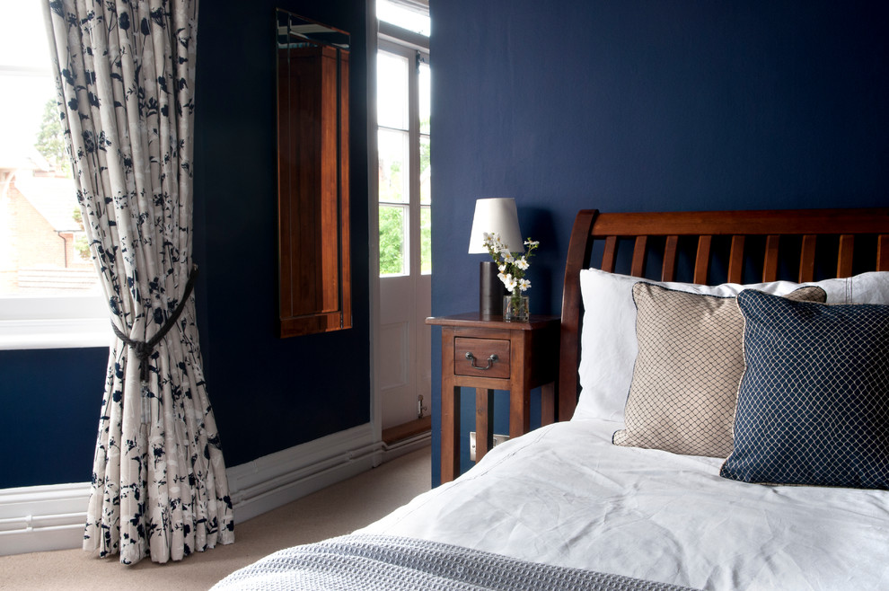 Mid-sized trendy bedroom photo in Kent