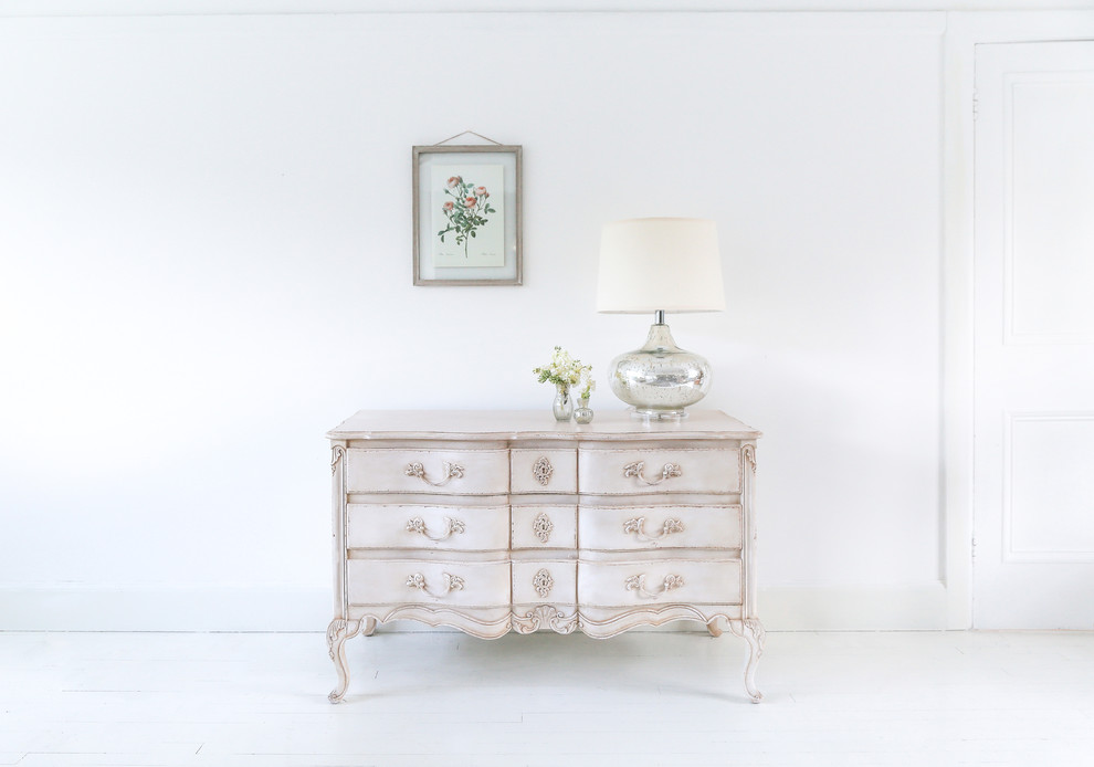 Inspiration pour une chambre style shabby chic.