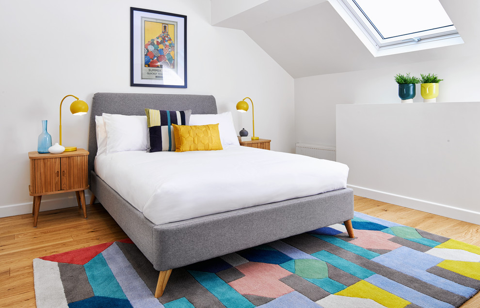 Photo of a contemporary bedroom in Manchester.