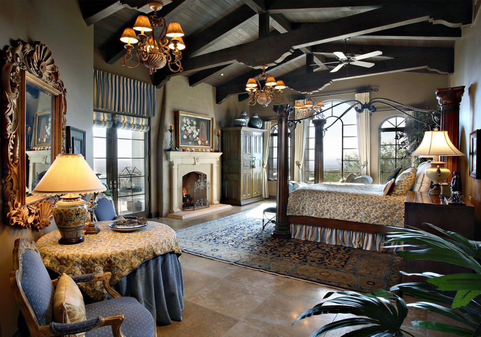 フェニックスにある地中海スタイルのおしゃれな寝室のインテリア