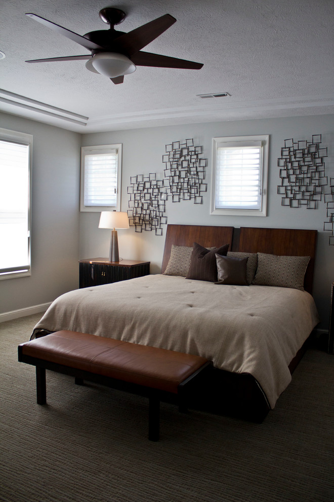 Inspiration for a transitional bedroom remodel in Cleveland