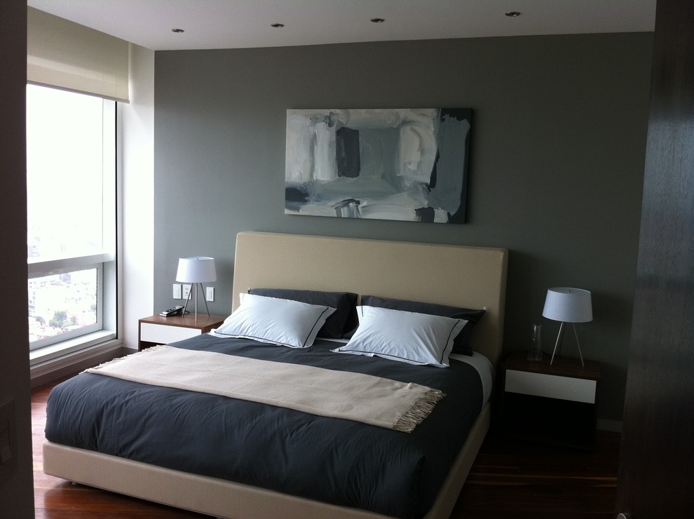 Inspiration for a contemporary bedroom remodel in Mexico City