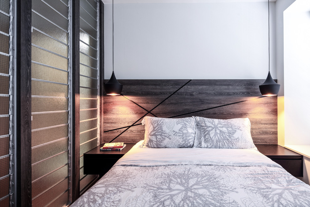 This is an example of a scandi bedroom in Singapore.