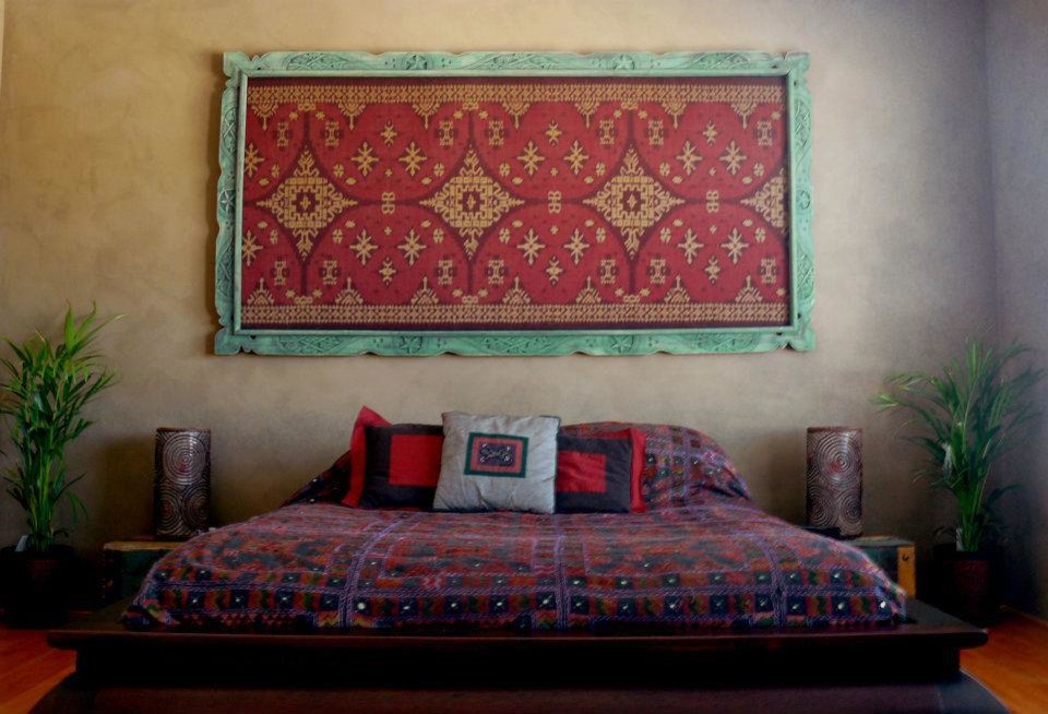 Distemper painted wall Asian Bedroom Los Angeles by Sydney