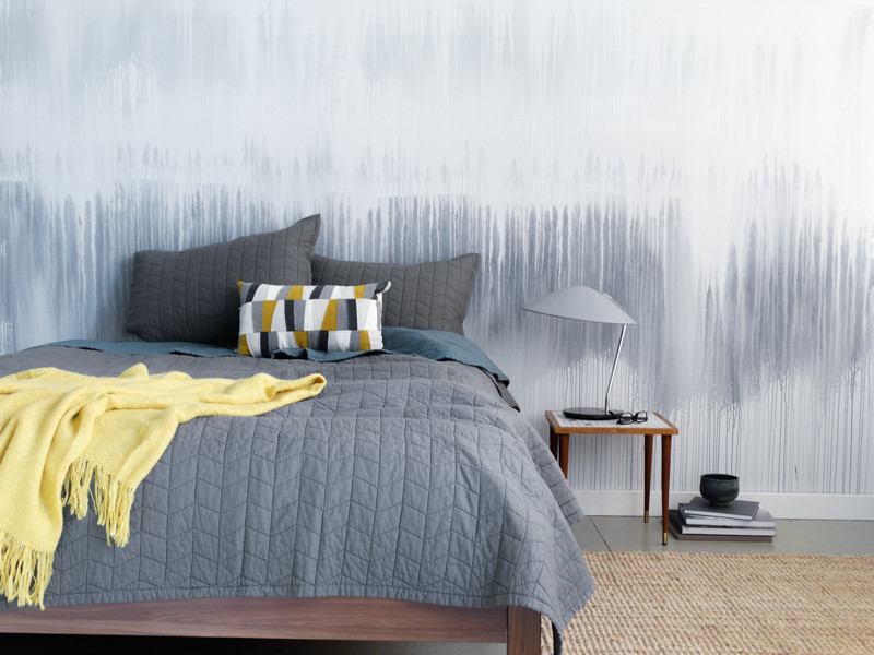 Idéer för maritima sovrum, med blå väggar