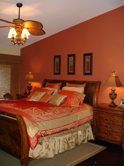 Example of an island style bedroom design in Miami