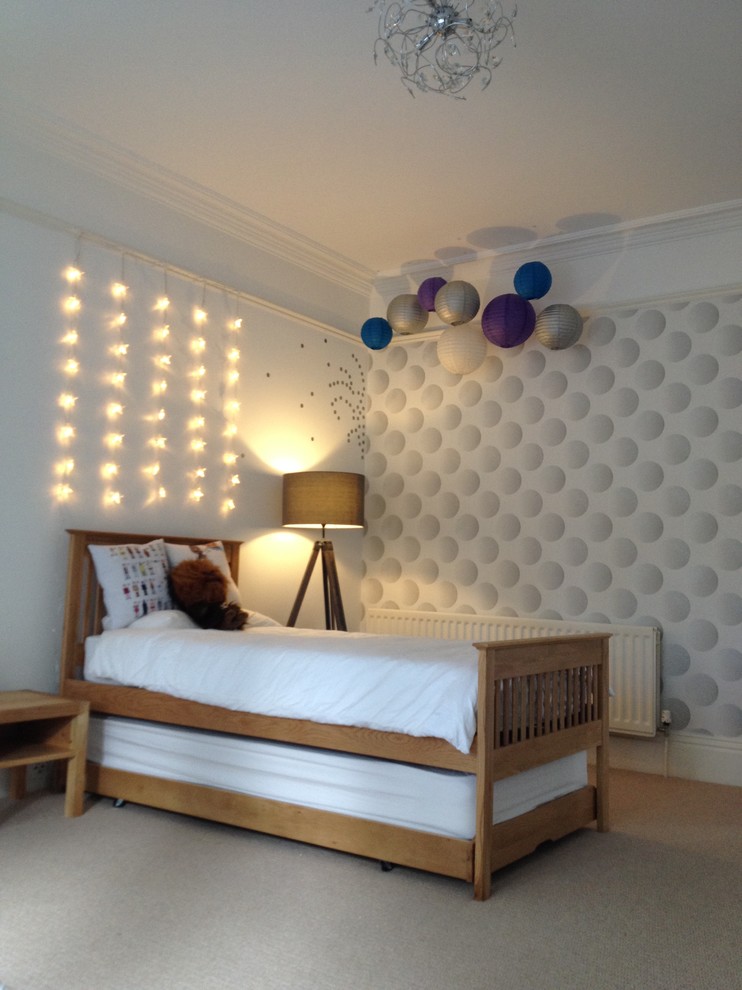 Inspiration for a modern bedroom remodel in Dorset