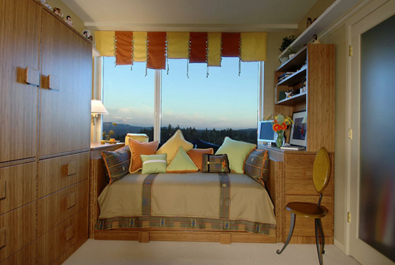 Example of an eclectic bedroom design in Seattle