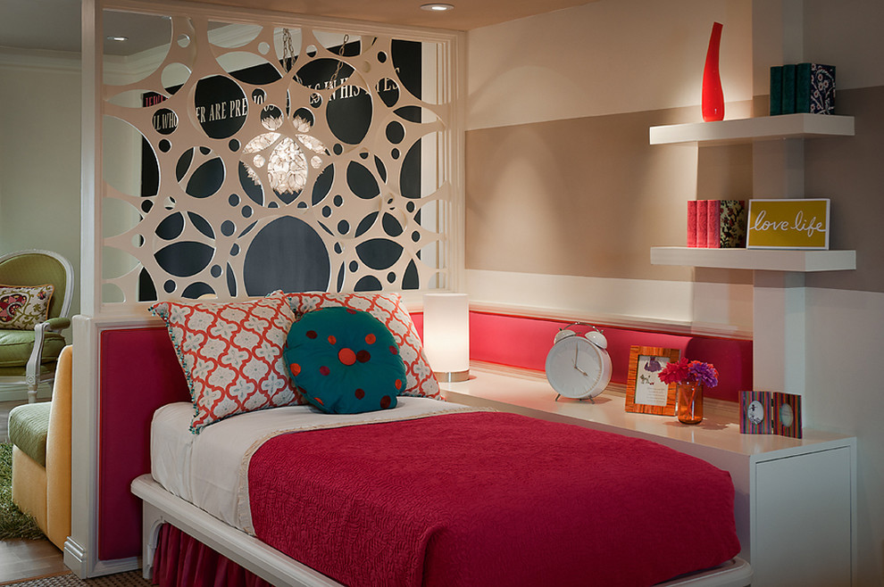 Example of an eclectic bedroom design in Phoenix