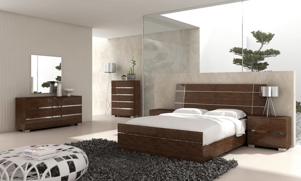 Dream Modern Bedroom Set in Walnut - $2707.10 - Modern - Bedroom - New ...