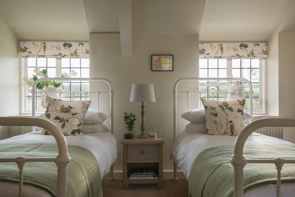 Design ideas for a rural bedroom in Devon.