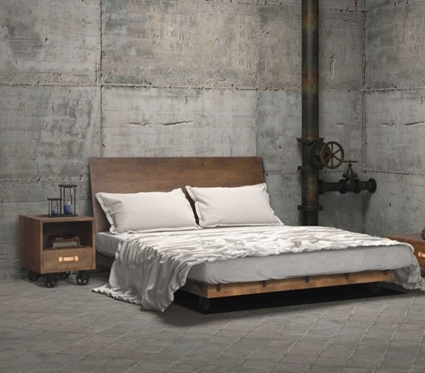 Dutch Queen Platform Bed Frame Industrial Schlafzimmer New York Von Zin Home Houzz