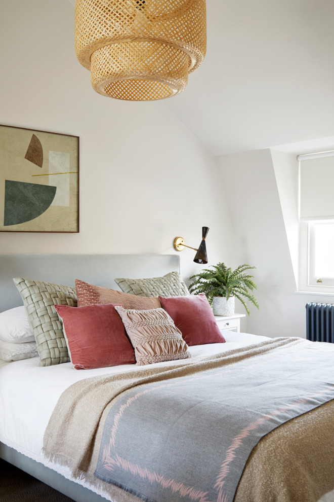 East London Victorian Terrace Transitional Bedroom