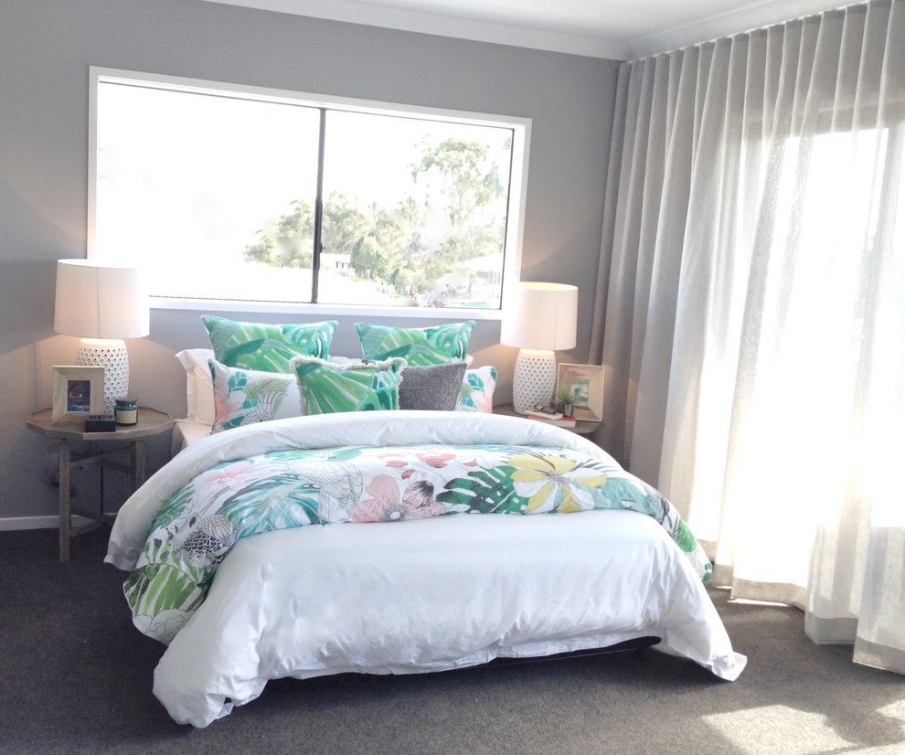 Design ideas for a world-inspired bedroom in Brisbane.