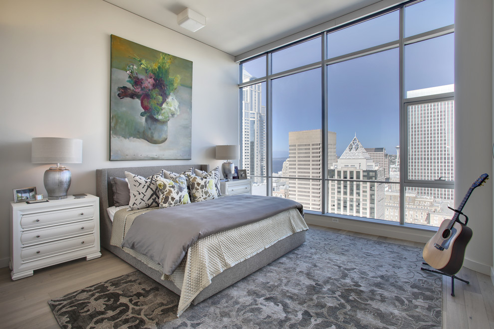 Elegant Downtown Condo Modern Bedroom Seattle by Schulte Design