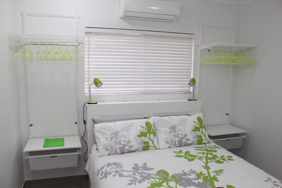 elfa shelving for small spaces Bedroom Darwin by FormFunctionNT