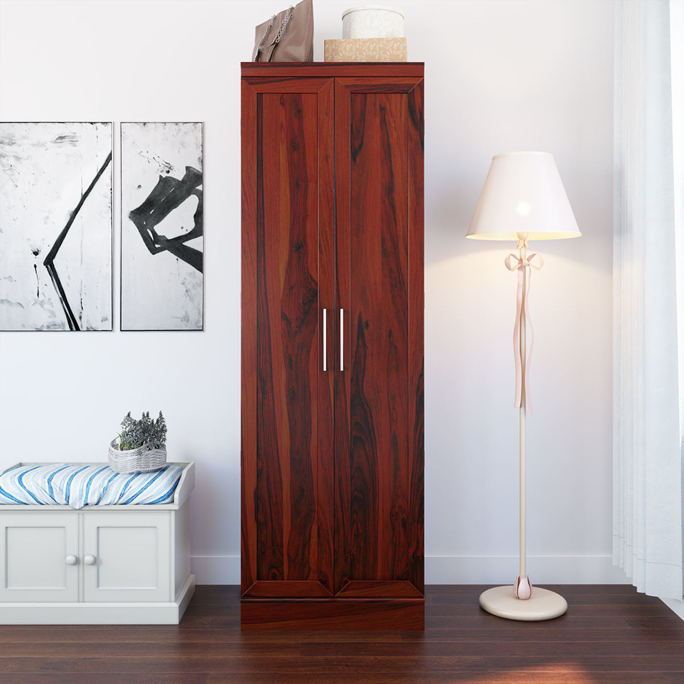 Emmonak Rustic Solid Wood Tall Bedroom Armoire Wardrobe Contemporary