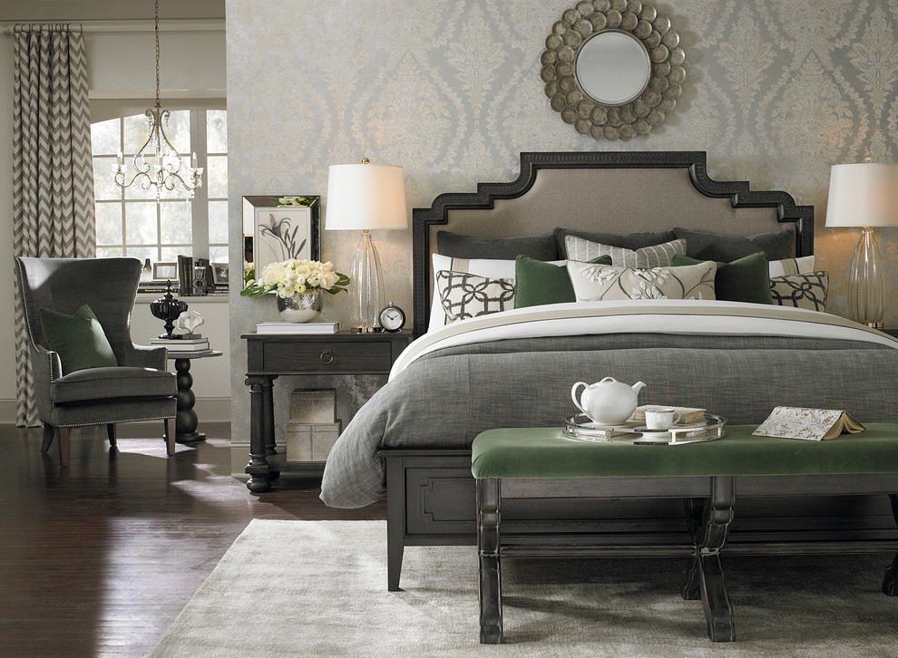 Emporium Upholstered Bed by Bassett Furniture Contemporary Bedroom