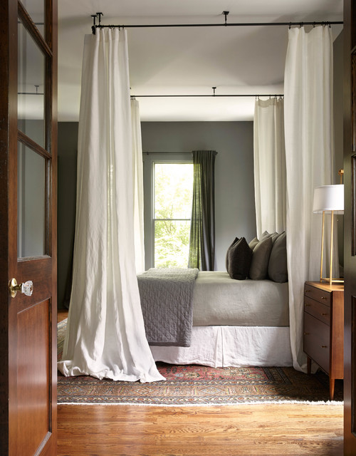 Entry to Master Bedroom from Master Bath Contemporary Bedroom