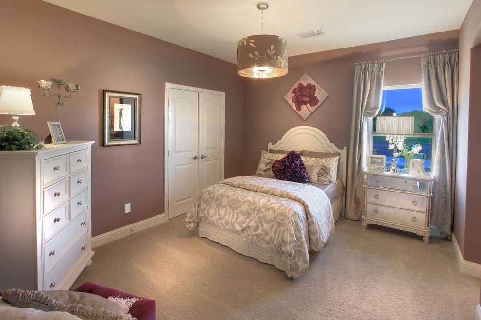 Inspiration pour une chambre traditionnelle.