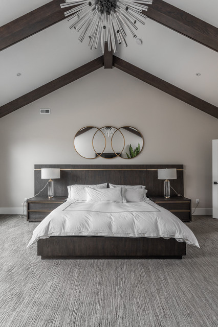 Exposed Beam Bedroom Modern Bedroom Indianapolis by John