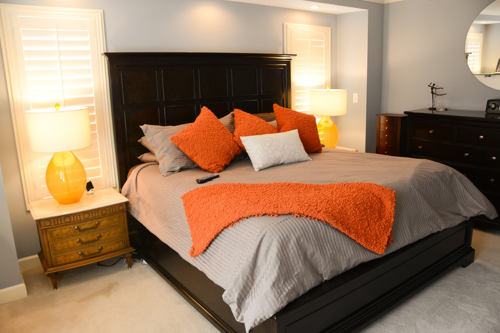 Inspiration for a transitional bedroom remodel in Kansas City
