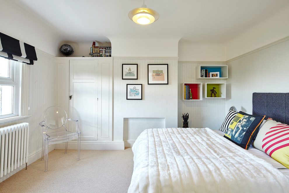Design ideas for a classic bedroom in West Midlands.