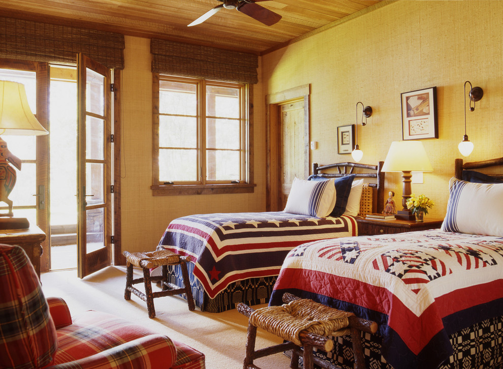 Example of a mountain style bedroom design in San Francisco