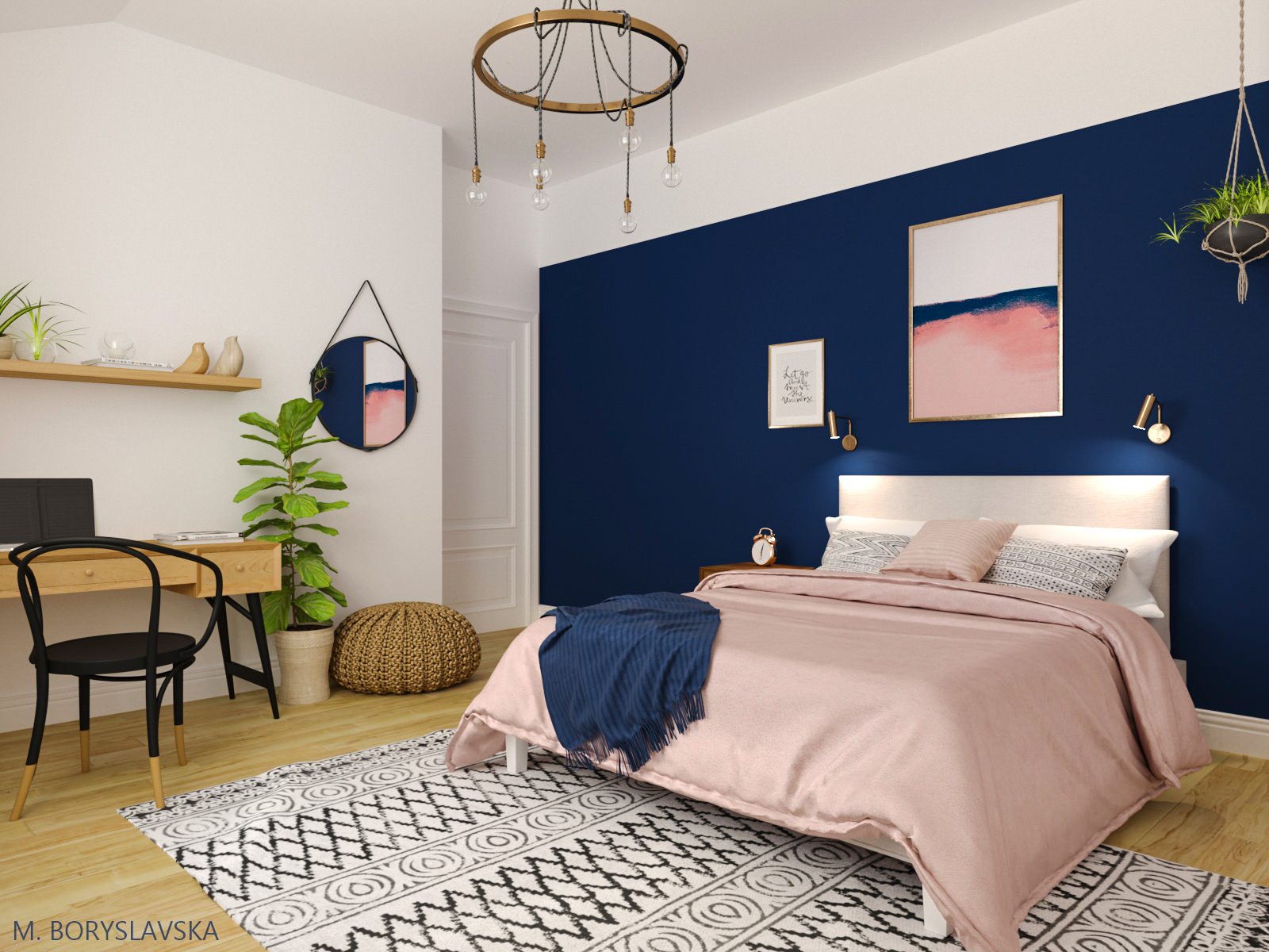 75 Blaue Schlafzimmer mit blauer Wandfarbe Ideen & Bilder - März 2023 |  Houzz DE