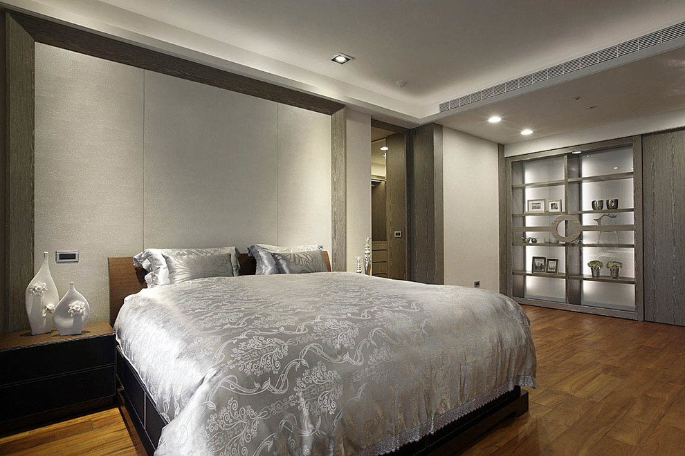 Inspiration for a contemporary bedroom remodel in Other