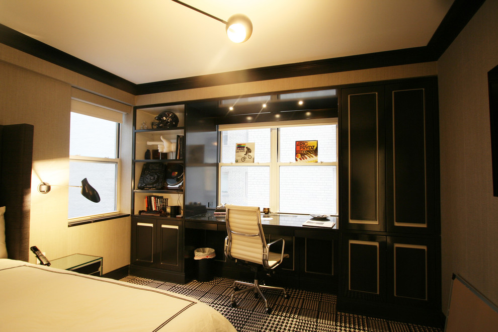 ニューヨークにあるコンテンポラリースタイルのおしゃれな寝室