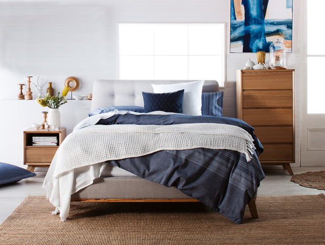 Finn Bed Frame in Cement - Modern - Bedroom - Melbourne ...
