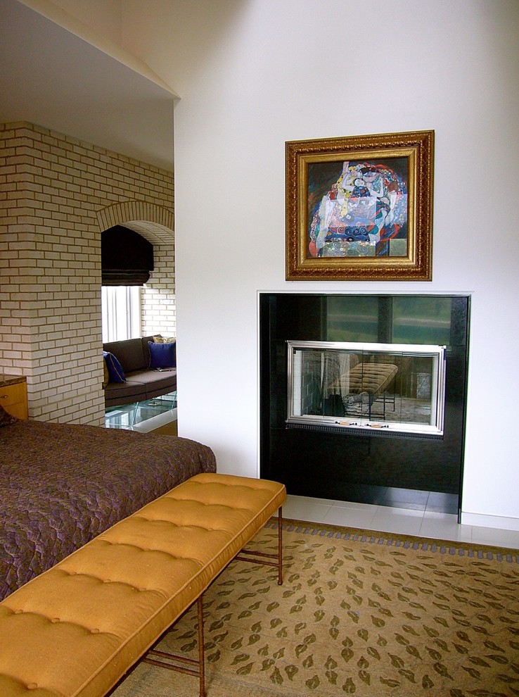 Fireplace Master Bedroom Contemporary Bedroom Cincinnati by