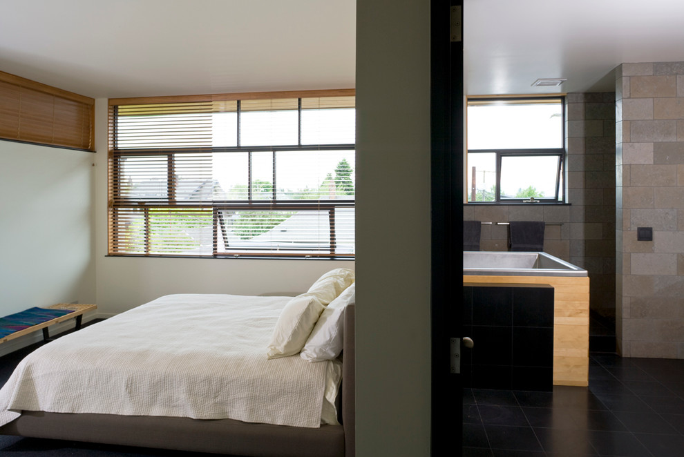 Inspiration for a contemporary bedroom in Seattle.