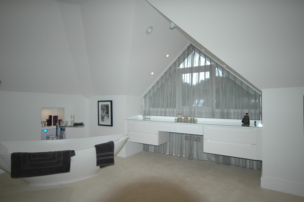 Floating Dressing Table In Front Of A Window Contemporary Bedroom Dorset By Lamco Design Ltd